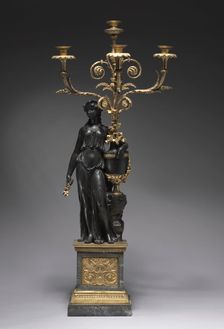 Candelabrum, c. 1780-1785. Creator: Pierre Philippe Thomire (French, 1751-1843), attributed to ; Clodion (French, 1738-1814)