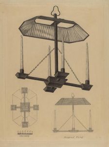 Candelabrum, c. 1937. Creator: Mildred Ford