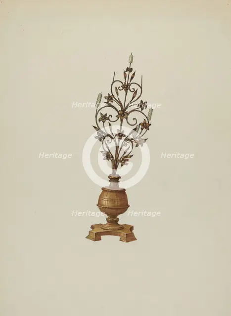 Candelabrum, c. 1937. Creator: Robert W.R. Taylor.