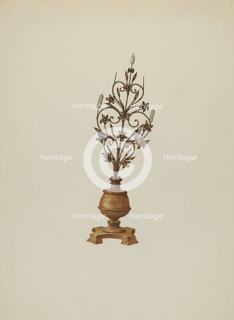 Candelabrum, c. 1937. Creator: Robert W.R. Taylor.