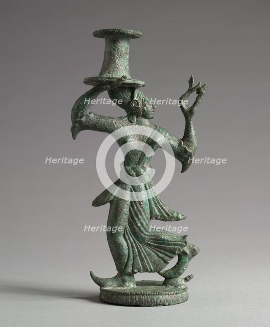 Candelabrum Stand of a Dancing Maenad, 525-500 BC. Creator: Unknown.