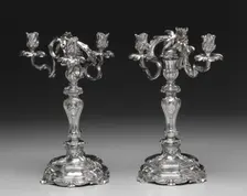 Candelabrum Pair , 1757-1758. Creator: François Thomas Germain (French, 1726-1791)