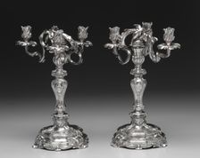 Candelabrum Pair , 1757-1758. Creator: François Thomas Germain (French, 1726-1791)