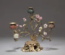 Candelabrum with Parrot (Candelabrum), c. 1750. Creator: Unknown