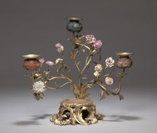 Candelabrum with Parrot (Candelabrum), c. 1750. Creator: Unknown