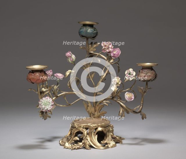 Candelabrum with Parrot (Candelabrum), c. 1750. Creator: Unknown.