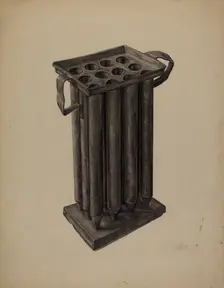 Candle Mold, 1935/1942. Creator: William Schmidt