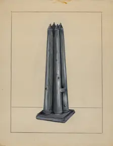 Candle Mold, c. 1936. Creator: Holger Hansen