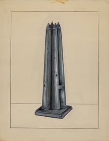 Candle Mold, c. 1936. Creator: Holger Hansen