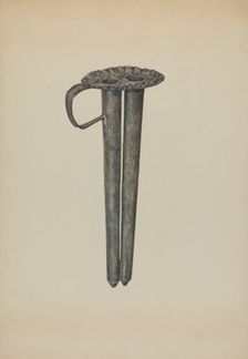 Candle Mold, c. 1938. Creator: Ada Borre