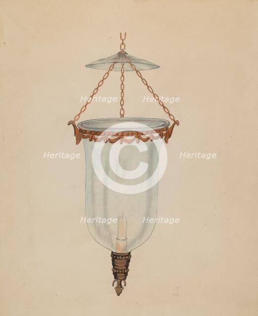 Candle Chandelier, 1935/1942. Creator: Columbus Simpson.