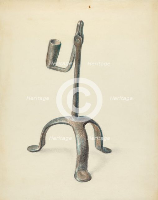 Candle Holder, 1935/1942. Creator: Bernard Gussow.