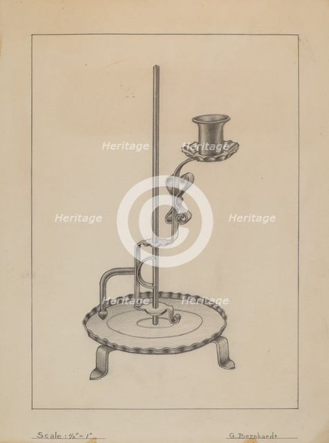 Candle Holder, c. 1936. Creator: Gerald Bernhardt.