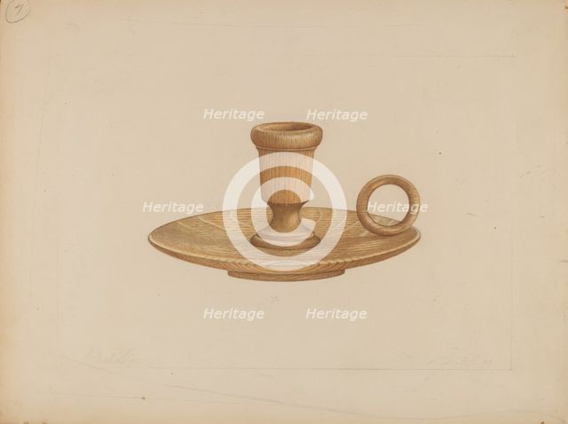 Candle Holder, c. 1937. Creator: Arthur Wegg.