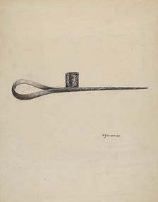 Candle Holder, c. 1939. Creator: W. J. Goodacre