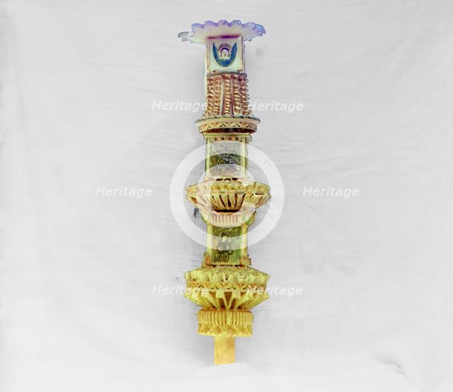 Candle - in the vestry of Ipatievsky Monastery, Kostroma, 1911. Creator: Sergey Mikhaylovich Prokudin-Gorsky.