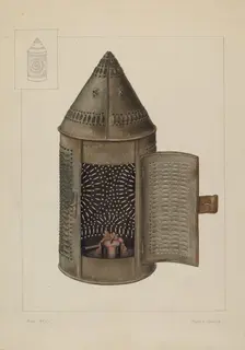 Candle Lantern, 1935/1942. Creator: Clyde L. Cheney