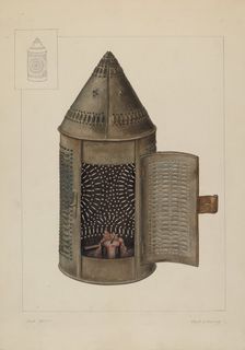 Candle Lantern, 1935/1942. Creator: Clyde L. Cheney
