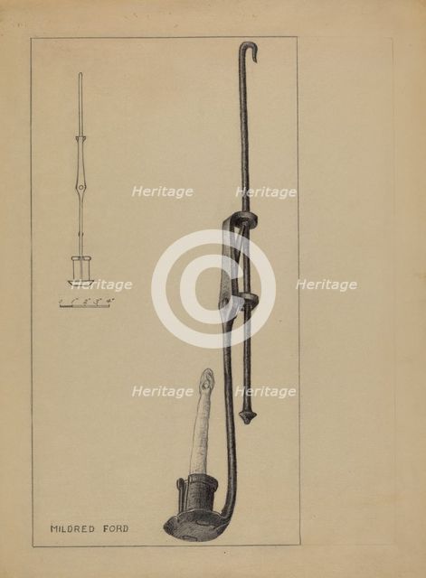 Candle Pendant, c. 1937. Creator: Mildred Ford.