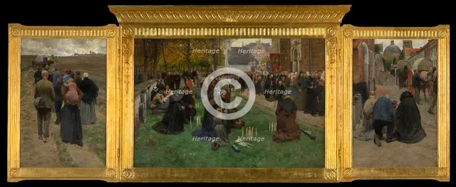 Candle Procession at Scherpenheuvel, 1903-1905. Creator: Frans van Leemputten.