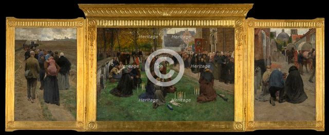 Candle Procession at Scherpenheuvel, 1903-1905. Creator: Frans van Leemputten.