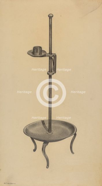 Candle Stand, 1939. Creator: Gordon Sanborn.