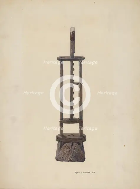 Candle Stand, c. 1942. Creator: Luella Schroeder.