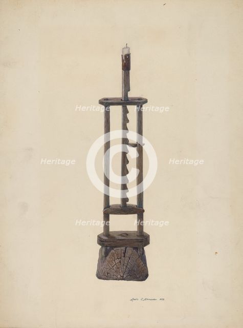 Candle Stand, c. 1942. Creator: Luella Schroeder.