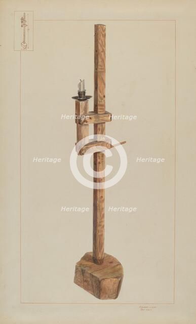 Candle Stand, c. 1937. Creator: Edward L Loper.