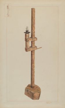 Candle Stand, c. 1937. Creator: Edward L Loper