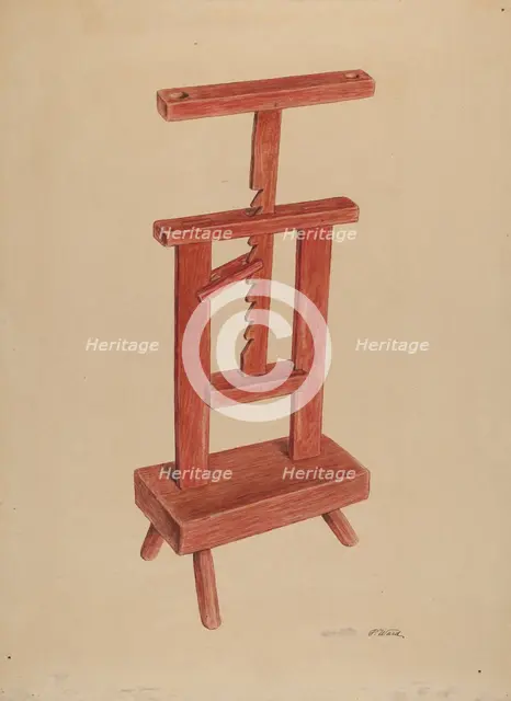 Candle Stand, c. 1938. Creator: Paul Ward.