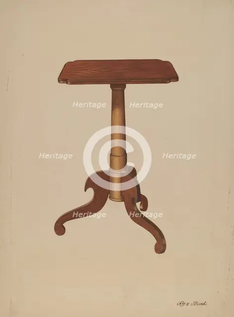 Candle Stand, c. 1938. Creator: Rex F Bush.