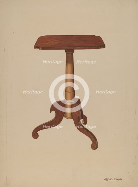 Candle Stand, c. 1938. Creator: Rex F Bush.
