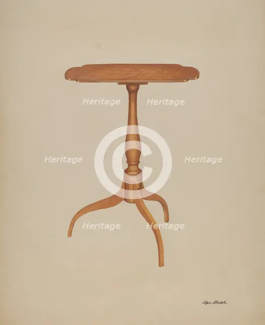 Candle Stand, c. 1938. Creator: Rex F Bush.