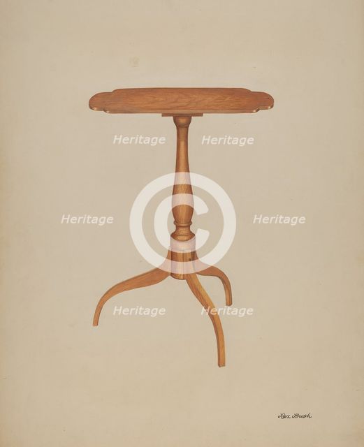 Candle Stand, c. 1938. Creator: Rex F Bush.