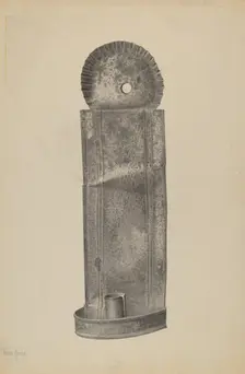 Candle Sconce, c. 1940. Creator: Amelia Tuccio