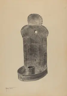 Candle Sconce, c. 1940. Creator: Amelia Tuccio
