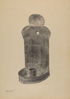 Candle Sconce, c. 1940. Creator: Amelia Tuccio
