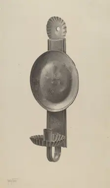 Candle Sconce, c. 1941. Creator: Amelia Tuccio