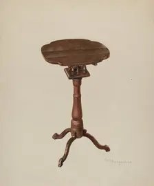 Candle Table, 1939. Creator: Carl Buergerniss