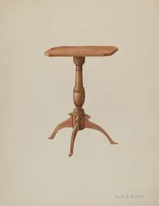 Candle Table, c. 1940. Creator: David S De Vault