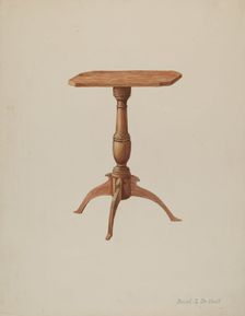 Candle Table, c. 1940. Creator: David S De Vault