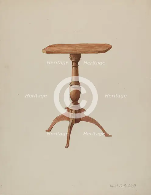 Candle Table, c. 1940. Creator: David S De Vault.