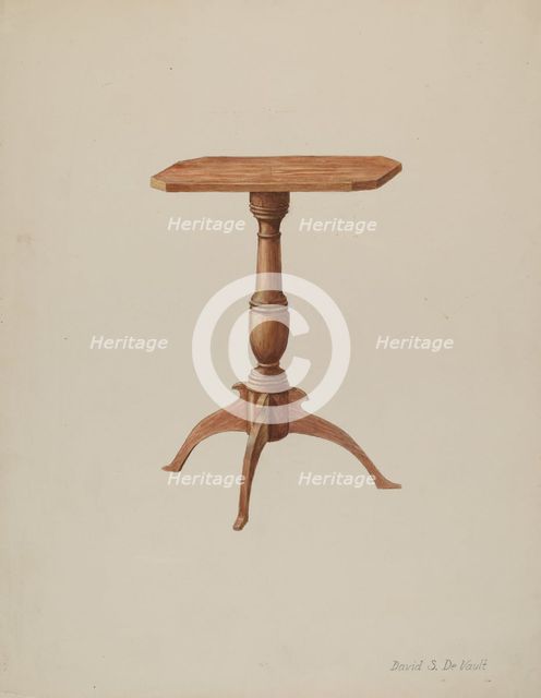 Candle Table, c. 1940. Creator: David S De Vault.