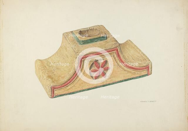 Candleholder (Ecclesiastical), 1939. Creator: Edward Jewett.