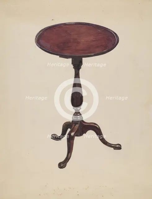 Candlestand, 1936. Creator: Max Schwartz.