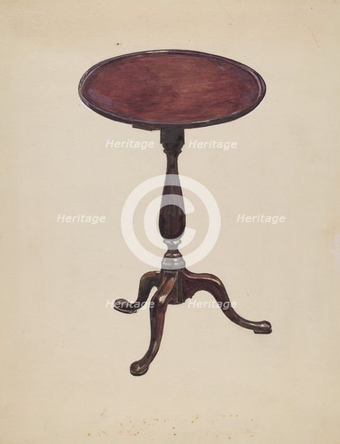 Candlestand, 1936. Creator: Max Schwartz.
