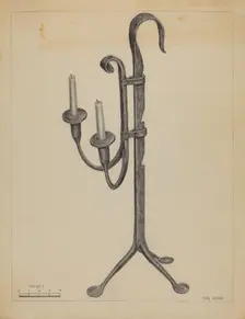 Candlestand, c. 1936. Creator: Carl Weiss