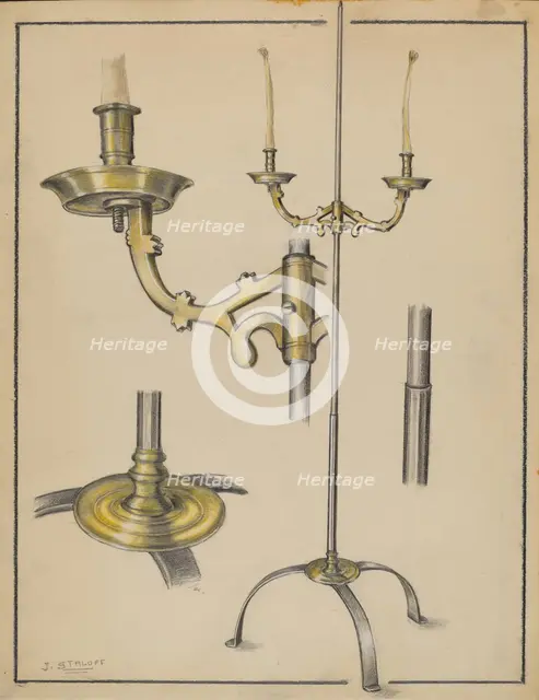 Candlestand, c. 1936. Creator: Jack Staloff.