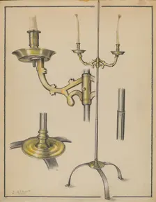 Candlestand, c. 1936. Creator: Jack Staloff